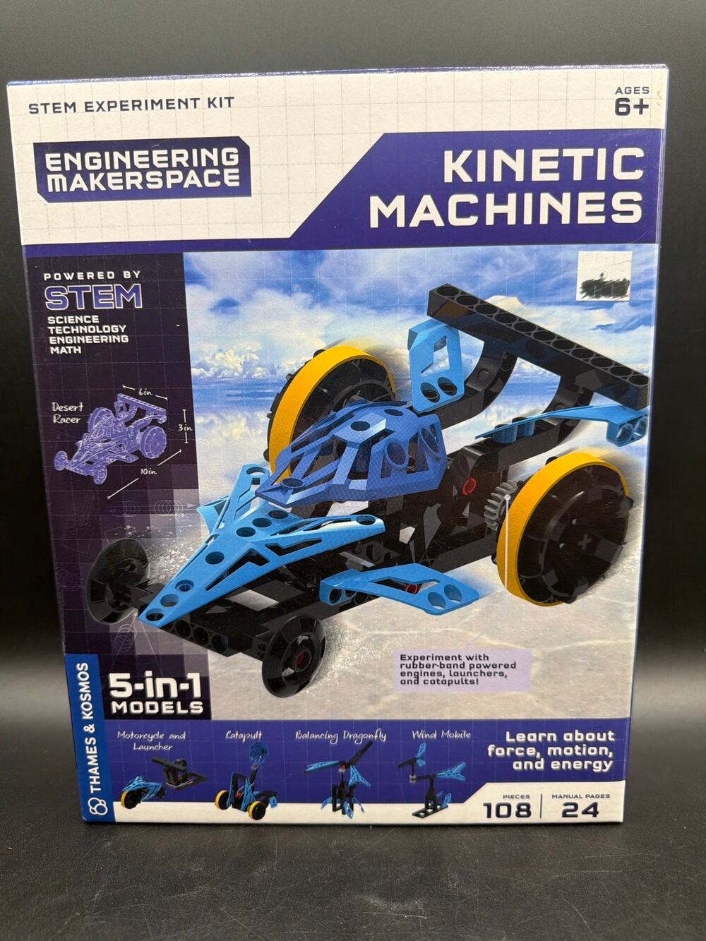 Gigo Engineering Makerspace Kinetic Machines STEM Kit 5-in-1 108 Pieces NEW